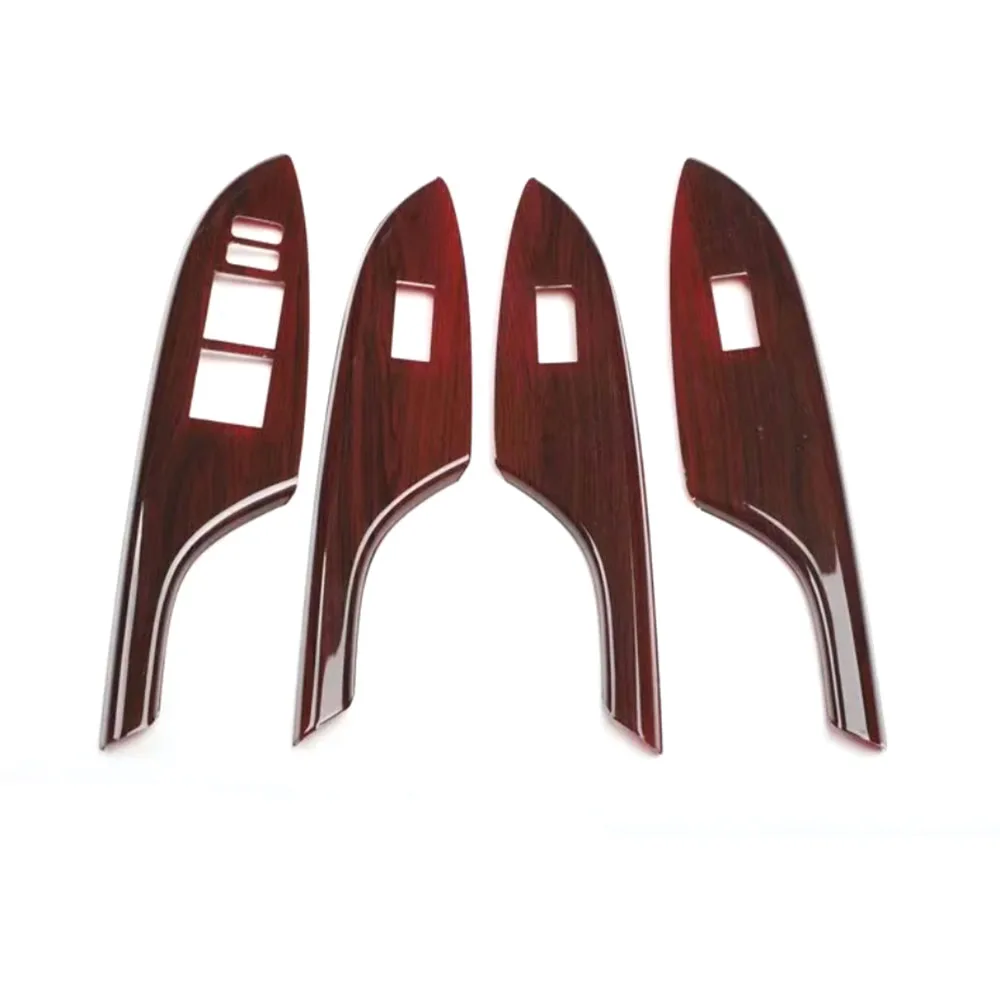 New Car Styling For Toyota Corolla 2007-2013 LHD and RHD Door Armrest Window Lift Switch Cover Trim ABS Stickers