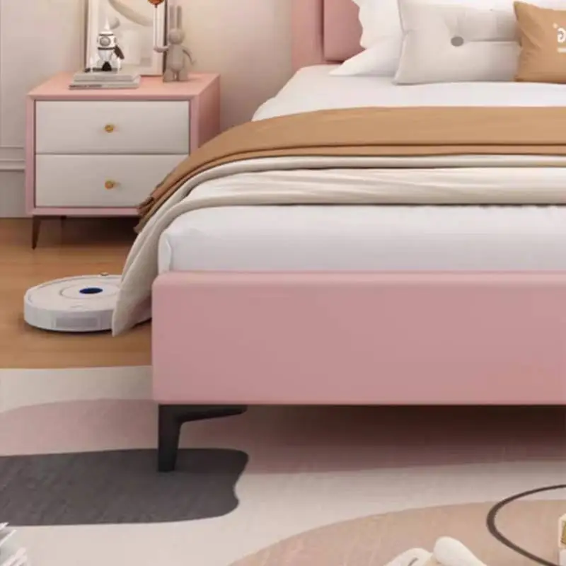 Pink Europe Kids Beds Decoration Simple Cheap Custom Wooden Kids Beds Single Design Modern Lettino Per Bambini Furniture Home