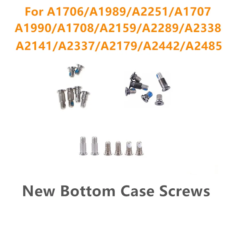 New Laptop Bottom Case Screws For MacBook Pro Retina A1706 A1708 A1707 A1990 A2338 A2337 A2141 A2442 A2485 A2681 Screw 2017-2022