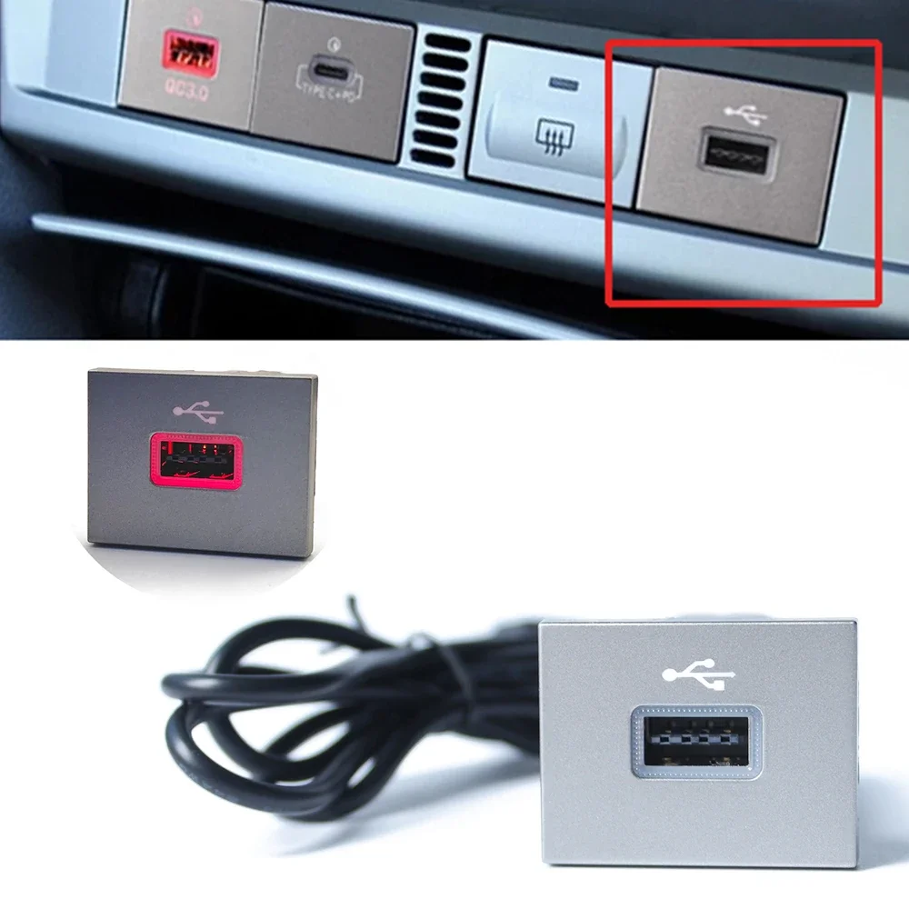 12V/24V Car USB Charger Input Adapter Flash Socket Interface Cable Accessories for Ford Focus 2 Mk2 2009-2011