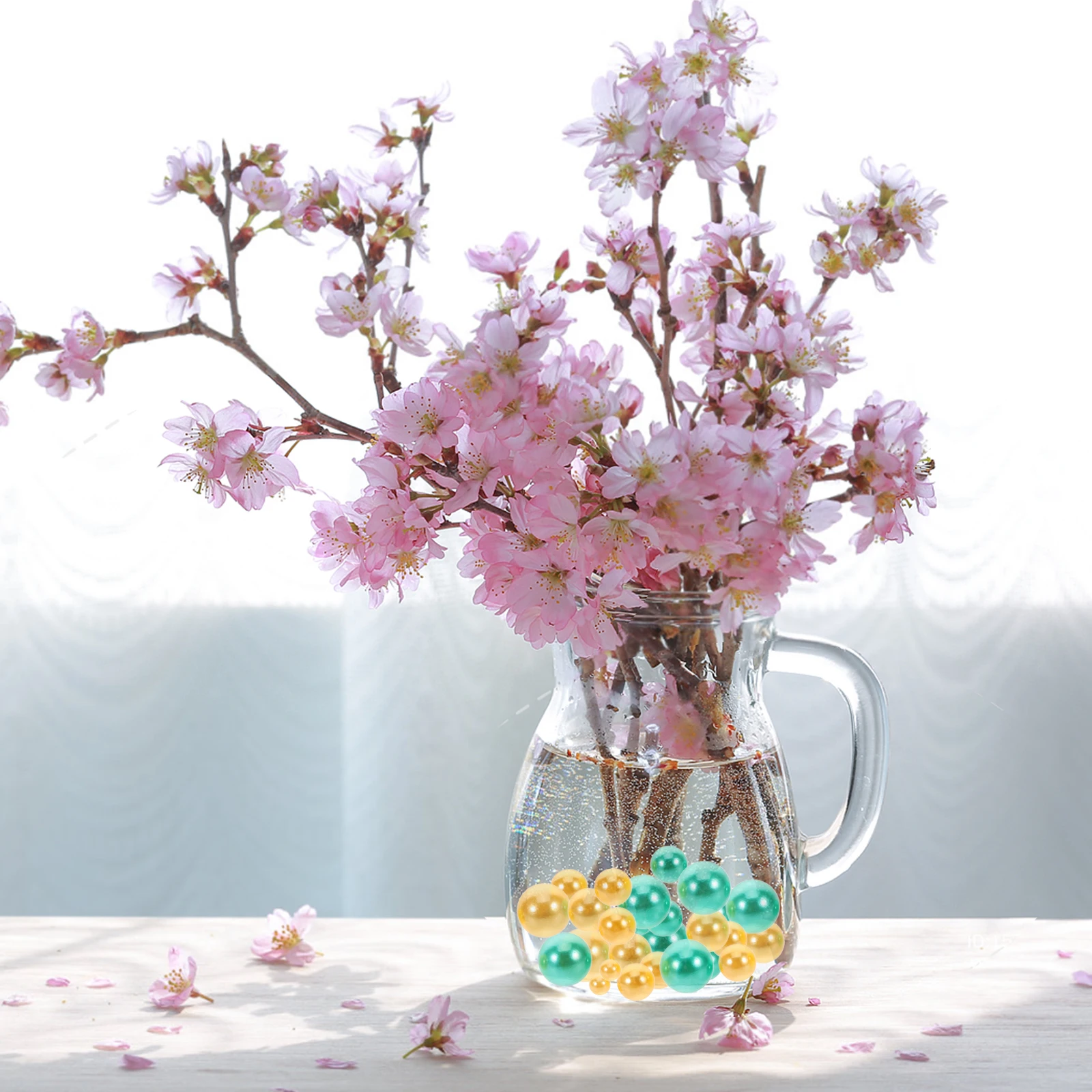 

150 Pcs Colorful Pearl Beads Craft Christmas Vase Filler Loose Pearls Artificial and