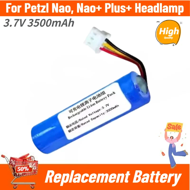 For Petzl Nao, Nao+ Plus+ Headlamp High Quality Replacement Battery 3.7V 3500mAh