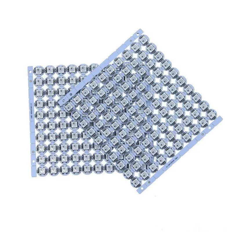 100Pcs WS2812B LED Individually Addressable WS2811 IC SK6812 RGBWW/RGBCW/RFBNW Led Heatsink 5050SMD Built-In DC5V