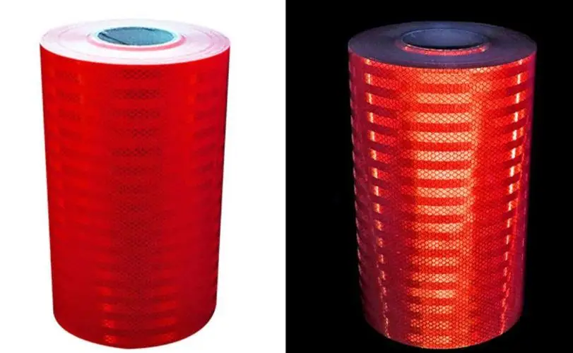 5 / 10 / 15 / 20cm Breiter Weißer Gelber Roter Blauer Reflektorstreifen Auto-Dekorationsaufkleber Reflektorband Antikollisions-Warnzeichen – Detail 13