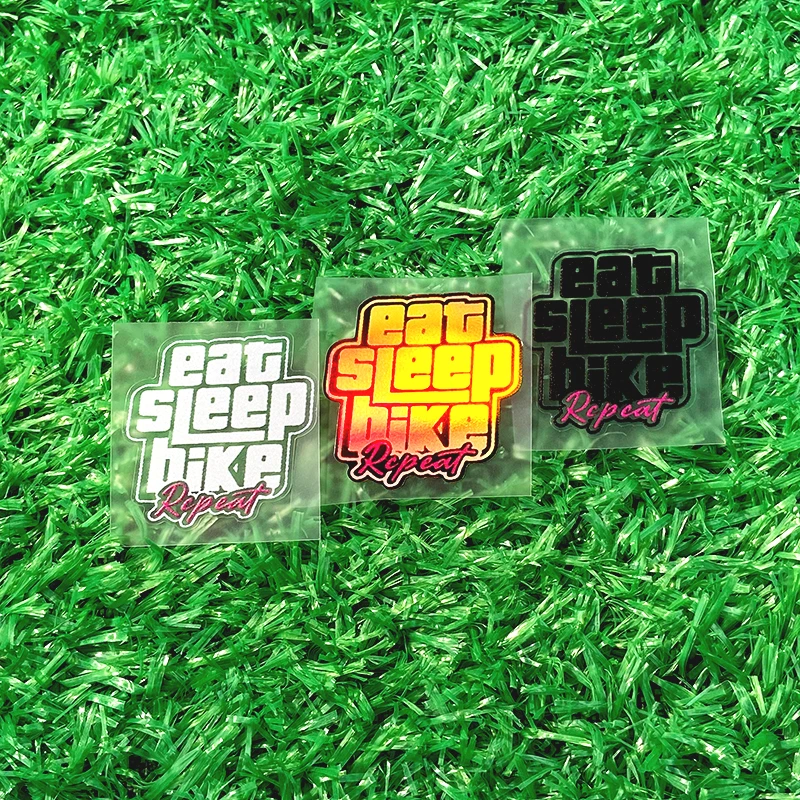 

1 шт., наклейки на раму велосипеда Eat Sleep Bike, водонепроницаемые виниловые наклейки на руль MTB велосипеда, верхняя трубка, аксессуары для мотоциклов