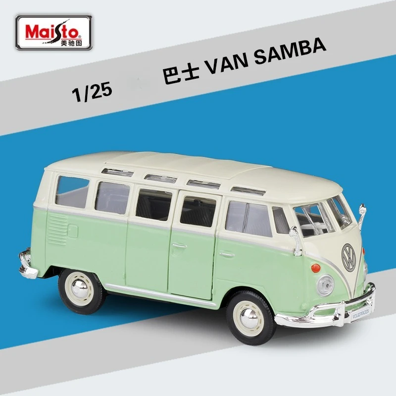 

Модель автомобиля Maisto 1:24 VAN SAMBA, имитация, литая под давлением, коллекционная, игрушка, подарок