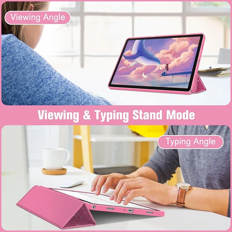 Für Galaxy Tab A9 A11+ 8,7 11 Zoll Hülle Dreifach Faltbarer Magnetischer Ständer Stoßfeste Abdeckung mit Stifthalter – Detail 3