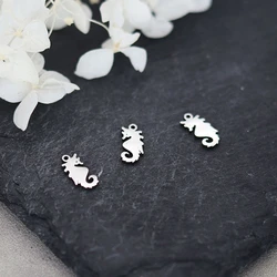 3pcs Sea Horse Charms Hippocampus Stainless Steel Pendant For Jewelry Making Handmade Earring Necklace Diy Accessories