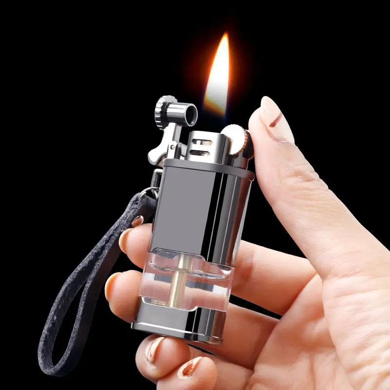 

Chief brand lighters visual oil compartment fashion simple metal lighters quality ignition tools lighters smoking accessories