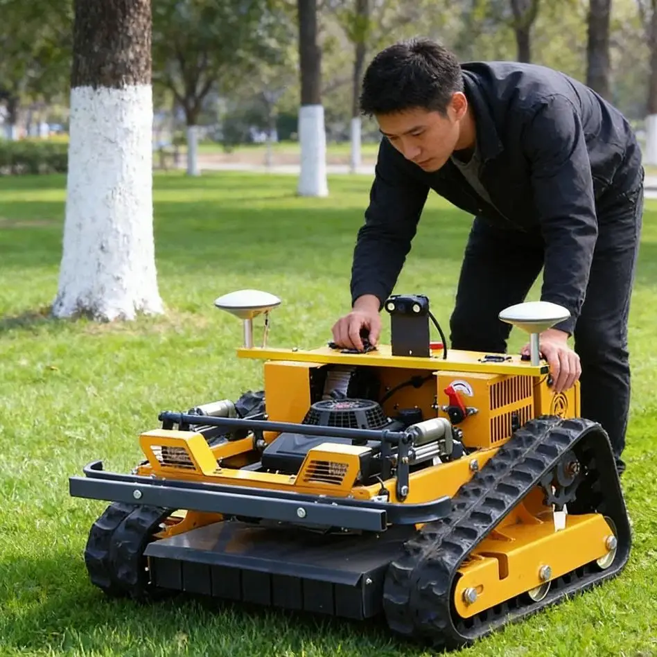 

Customized NEW intelligent obstacle avoidance lawn mower equipment, industrial grade radar navigation, swing blade lawn mower