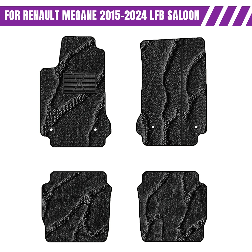 

For Renault megane 2015-2024 LFB saloon Car Mat Interior Accessories Car Floor Mats Full Set