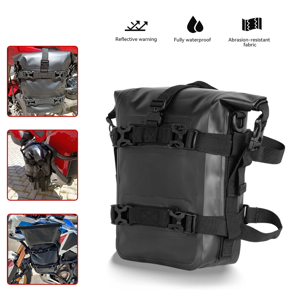 Universal Motorcycle Tool Bags Motorbike Crash Bar Bag Adventure Waterproof Moto Side Backpack Saddlebag