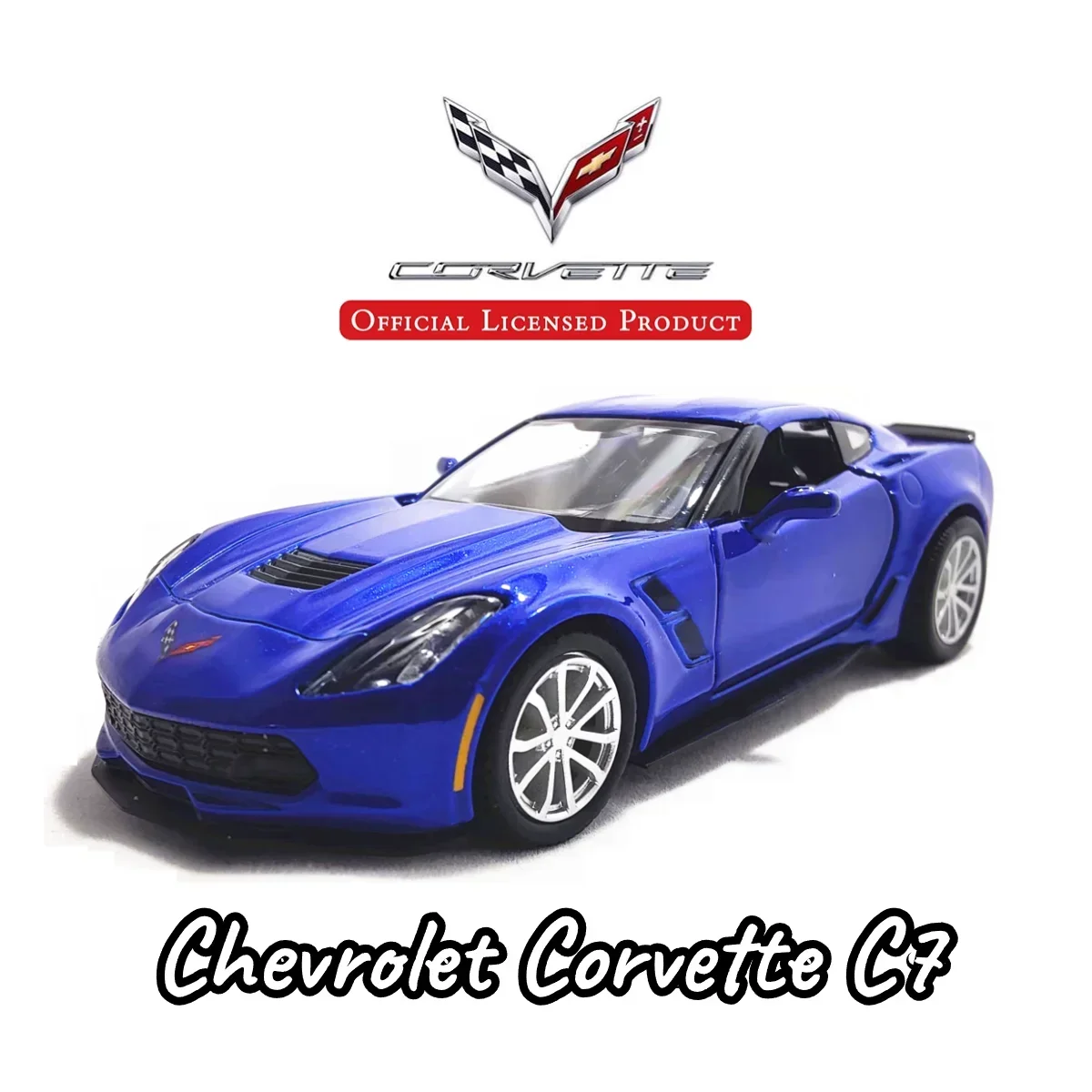 1:36 Car Model Chevrolet Corvette C7 C6R Scale Metal Diecast Replica Home Office Miniature Art Vehicle Decoration Kid Boy Toy