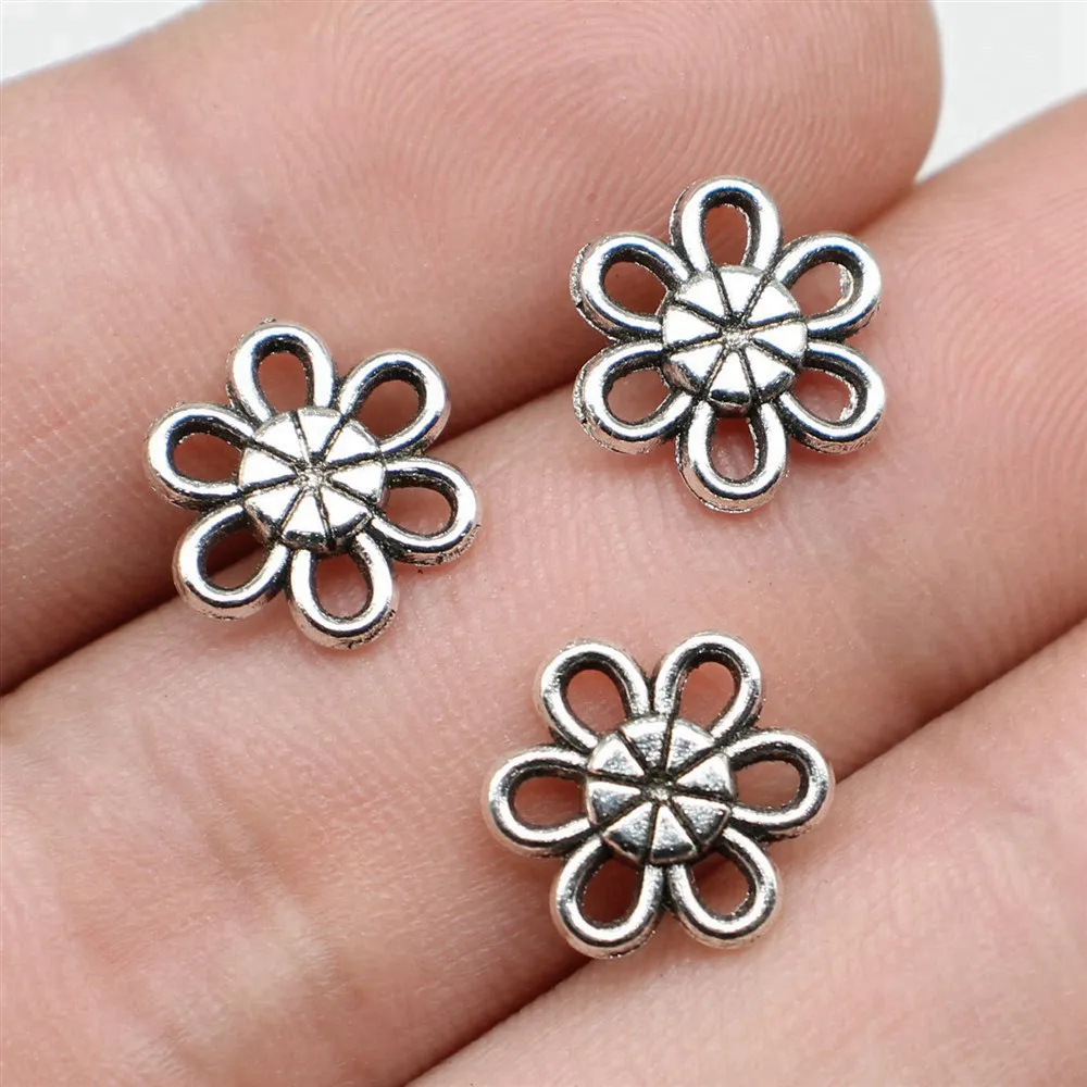 Vintage Jewelry Small Flower Connector Charms Popular Materials 20pcs