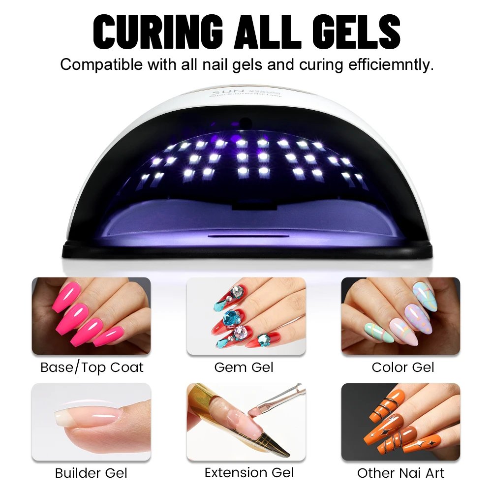 Upgrade Big Power 380W 81LEDs UV LED Lamp for Nails With Four Timer Memory Function Lamp for Gel Polish Drying Lamp for Manicure