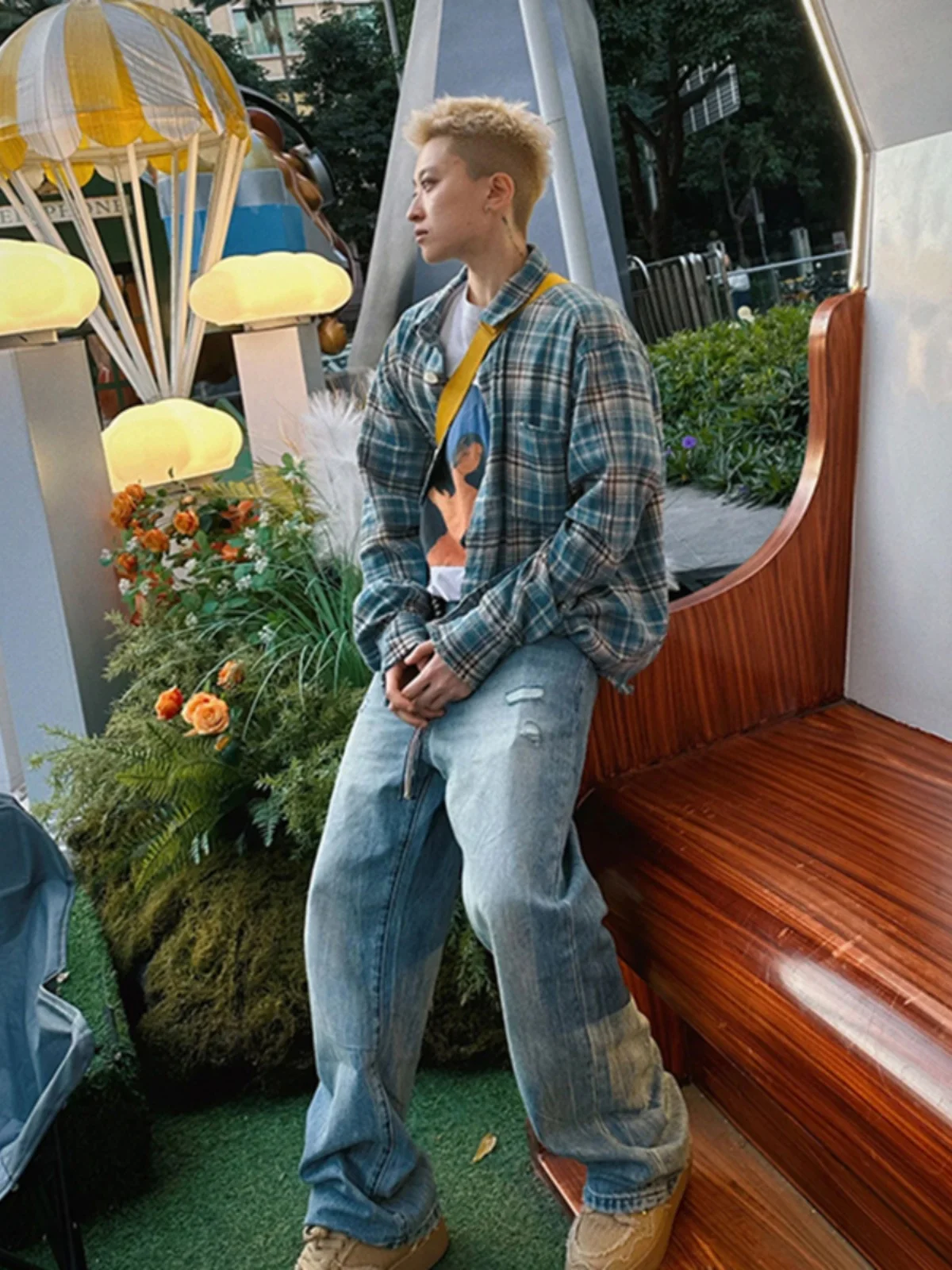 

Новинка 2024 года, мужская клетчатая рубашка с длинными рукавами, модная верхняя одежда в американском стиле ретро для подростков, повседневная свободная одежда, весенняя коллекция