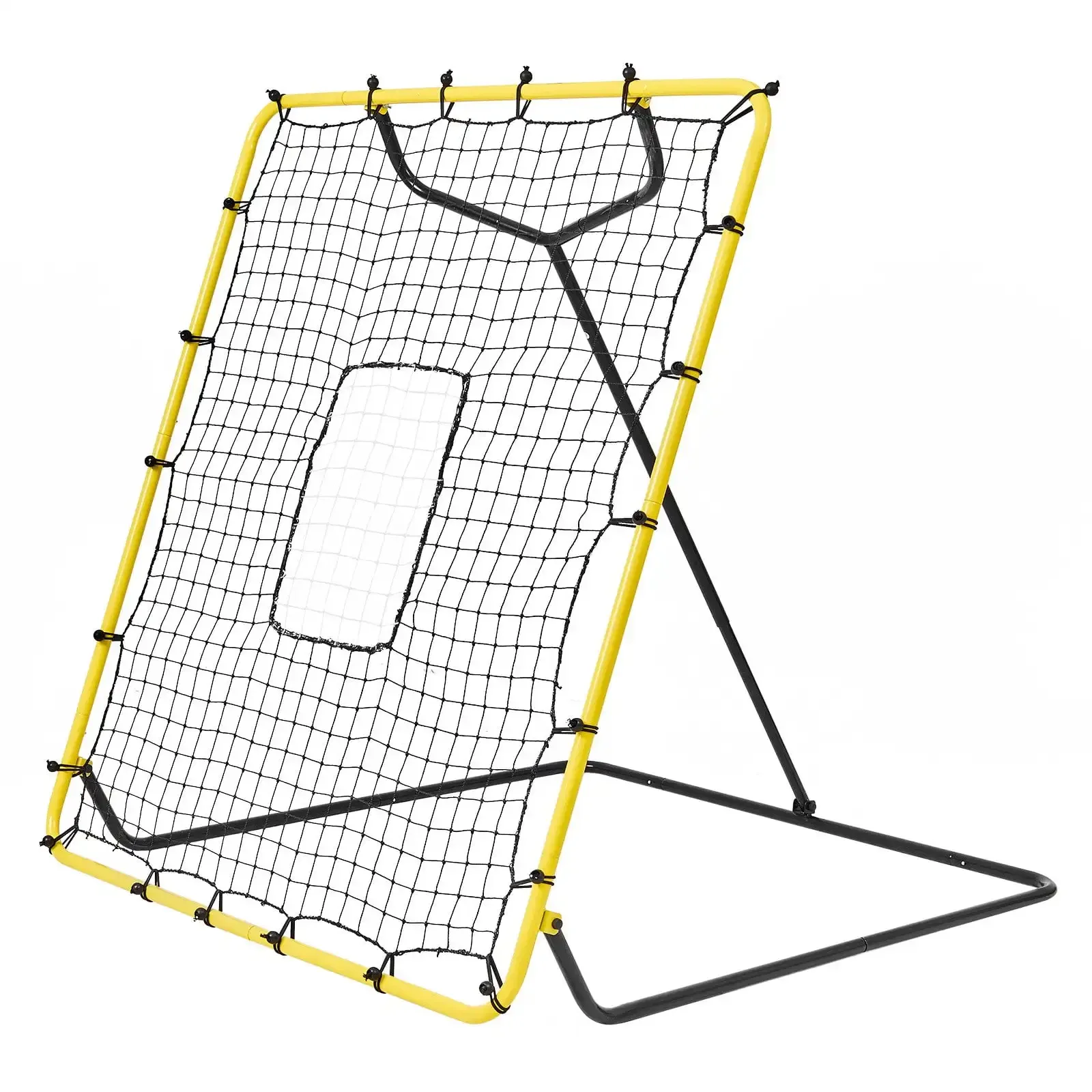 Baseball and Softball Rebounder Net - 4x4.5 ft Pitchback with Adjustable Angles