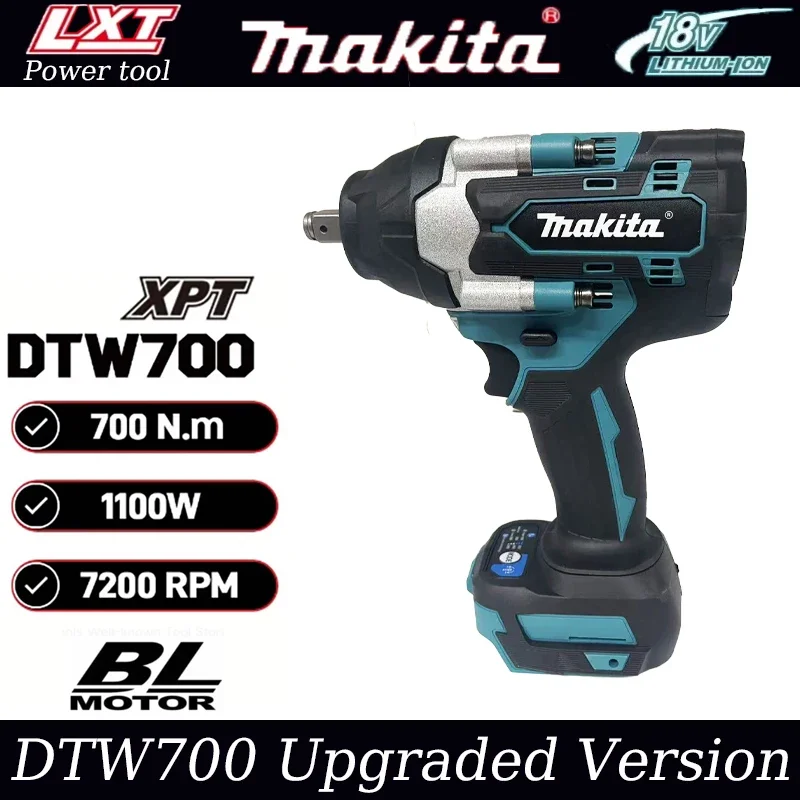 

18V Makita DTW700PLUS Cordless Impact Wrench Brushless Motor 700 Nm Variable Speed Electric Wrench High Effieiency Durable