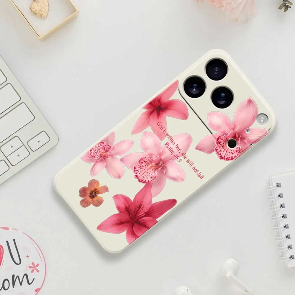 เคสโทรศัพท์ลายดอกไม้ สำหรับ iPhone 17 Pro Max 17 Air 16 15 14 13 12 11 Pro Max XS Max 7 8 Plus 16e 16 15 Plus  วัสดุ TPU