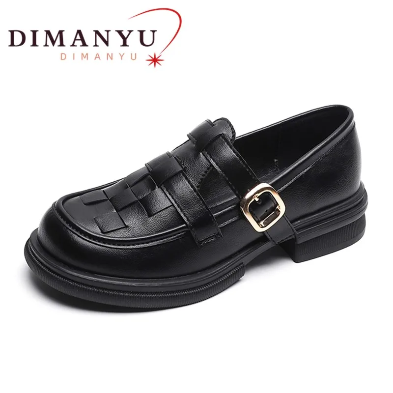 

DIMANYU Loafer Shoes Woman Spring 2024 New Mary Jane Shoes Women Round Toe British Style Large Size 41 42 43 Women's Shoes