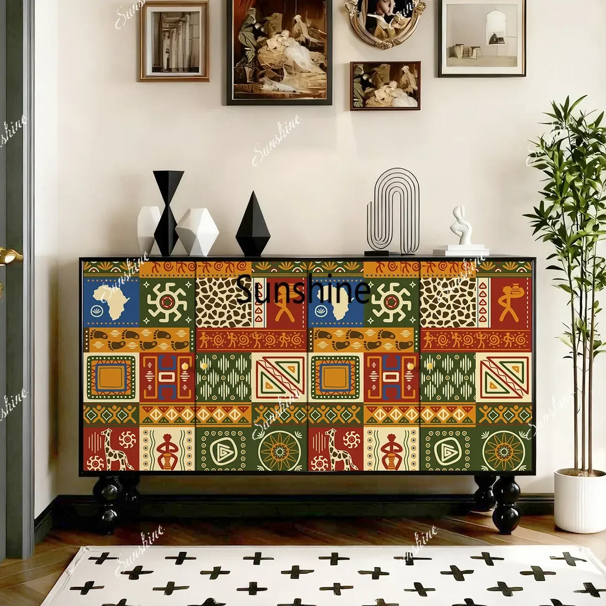 French retro entrance cabinet solid wood storage cabinet*/