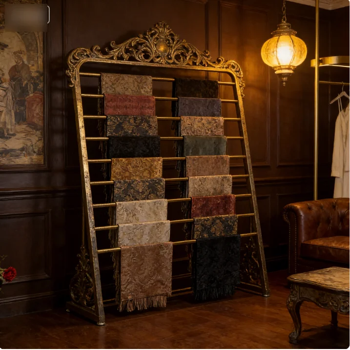 

OutdoorMulti-layer Scarf Pants Display Rack Floor Towel Fabric Sample Hanger Silk Scarf Blanket Wrapping Paper Storage Racklog1