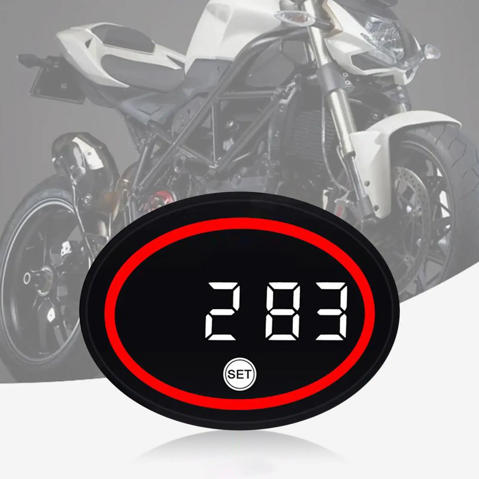 

Motorcycle Digital Clock Waterproof LED Display Motorbike Digital Clock Voltage Gauge For Women Teens Cycling Enthusiasts