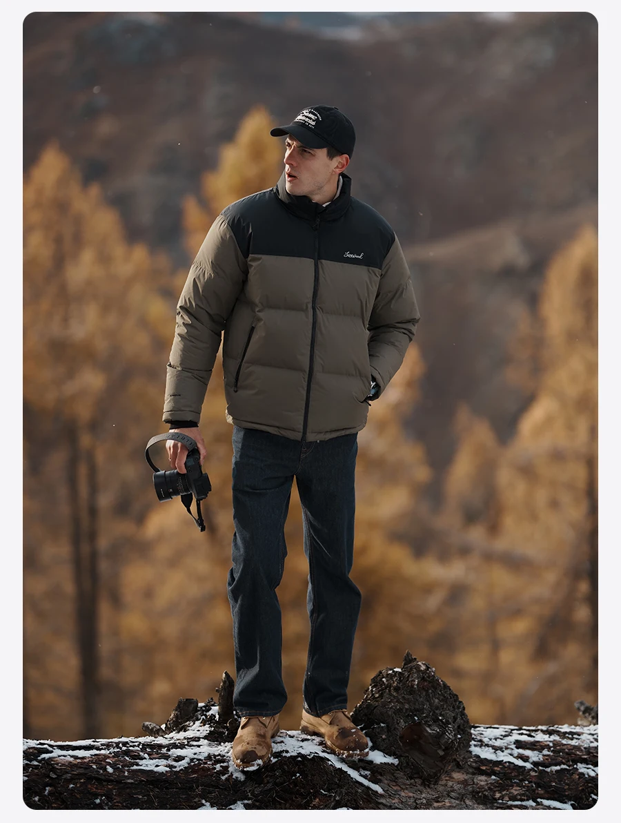 SIMWOOD 2026 Winter New Warm 90% White Duck Down Coat Men Warm Repellent Windproof High Quality Plus Size Jackets