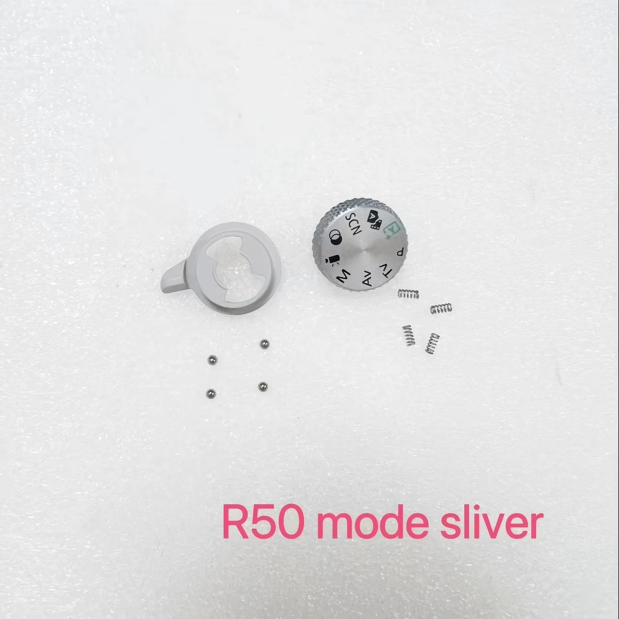 新しいトップカバーモードダイヤルホイールアッシー修理部品オンオフボタンキヤノンeos-r50-r50カメラ交換部品シルバー
