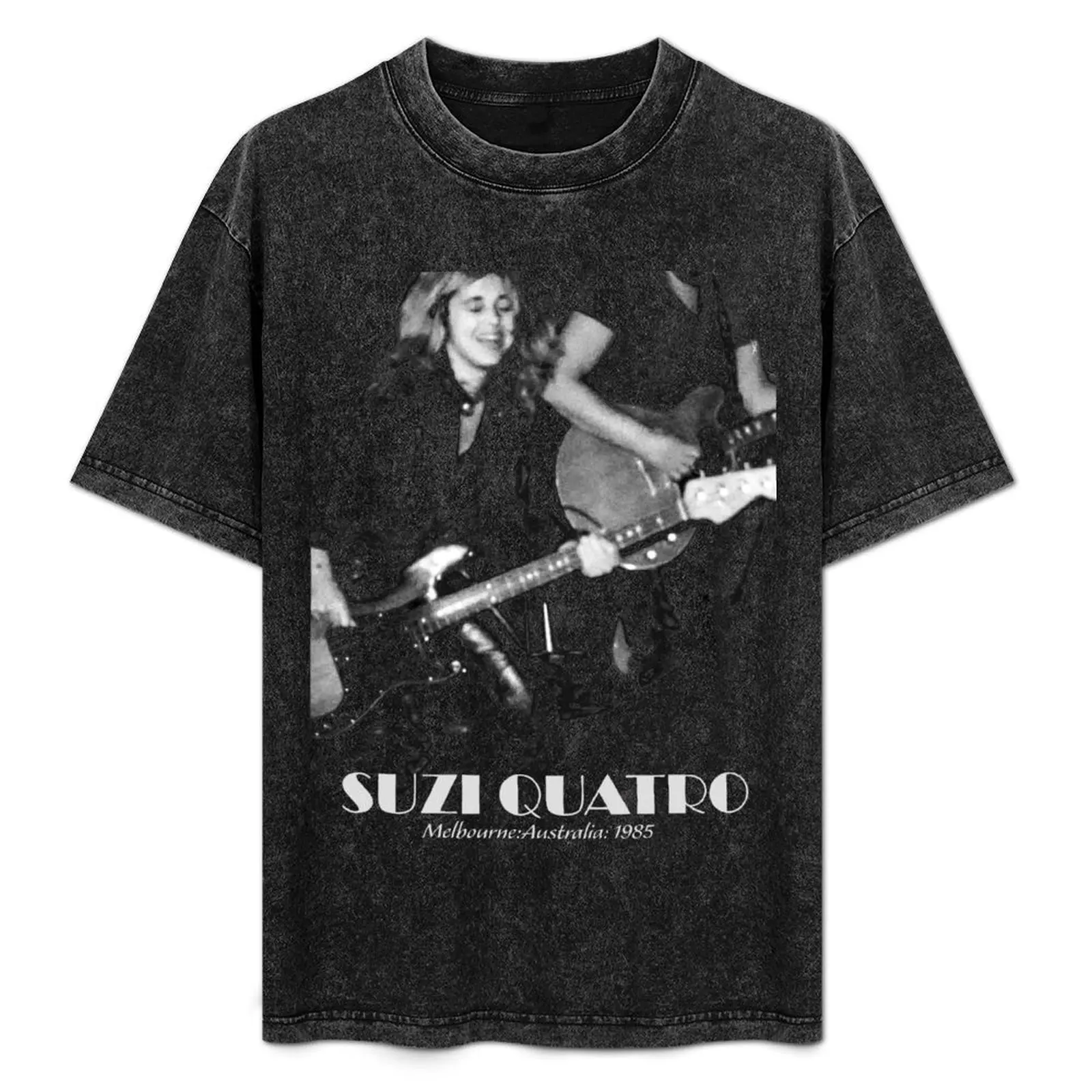 Suzi Quatro: Melbourne:Australia 1985 T-Shirt Plus Size Basic Cotton T-Shirt