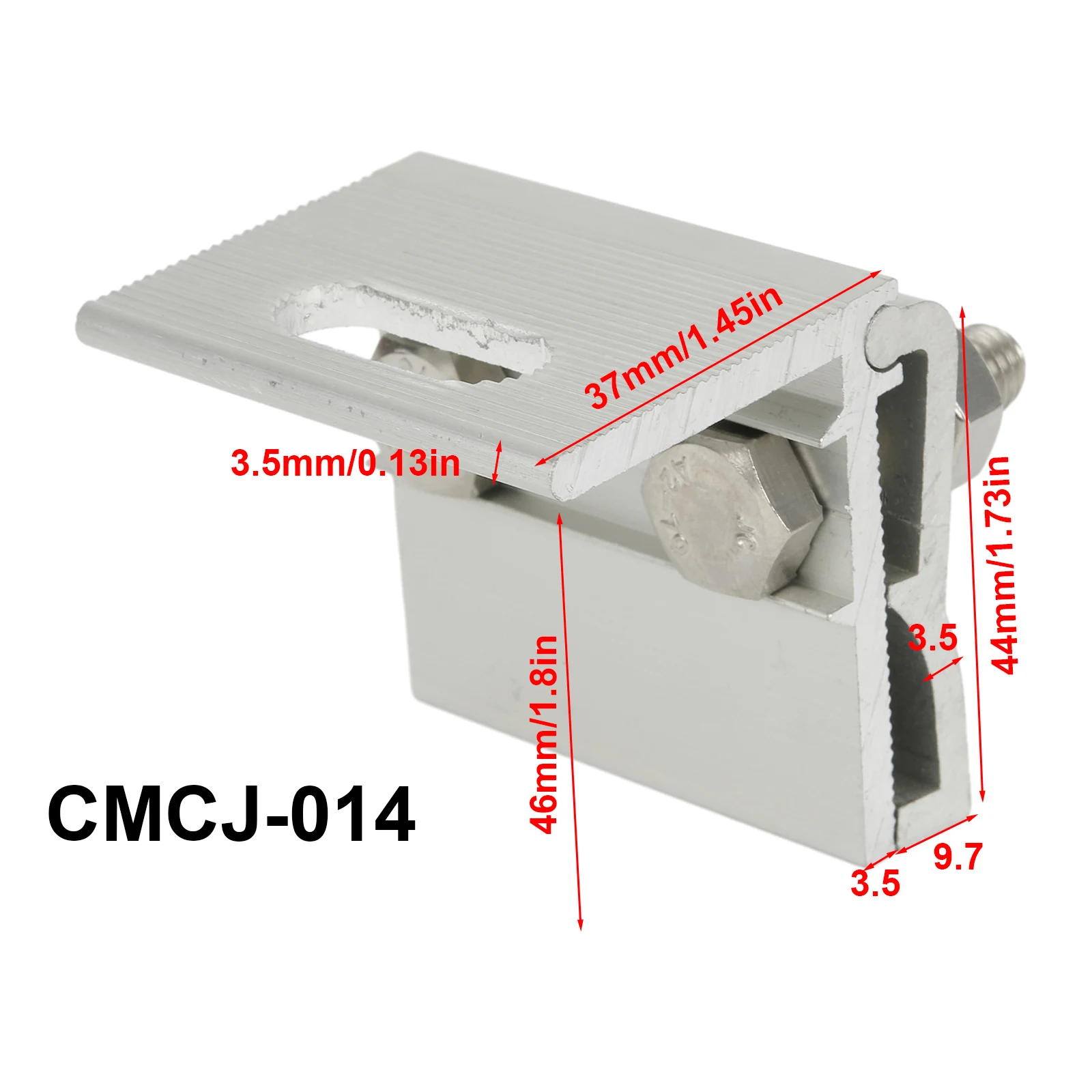 Metal Roof Solar Mounting Components Set Including Aluminum Alloy Standing Clamps Rails and Splice Connectors for PV Arrays