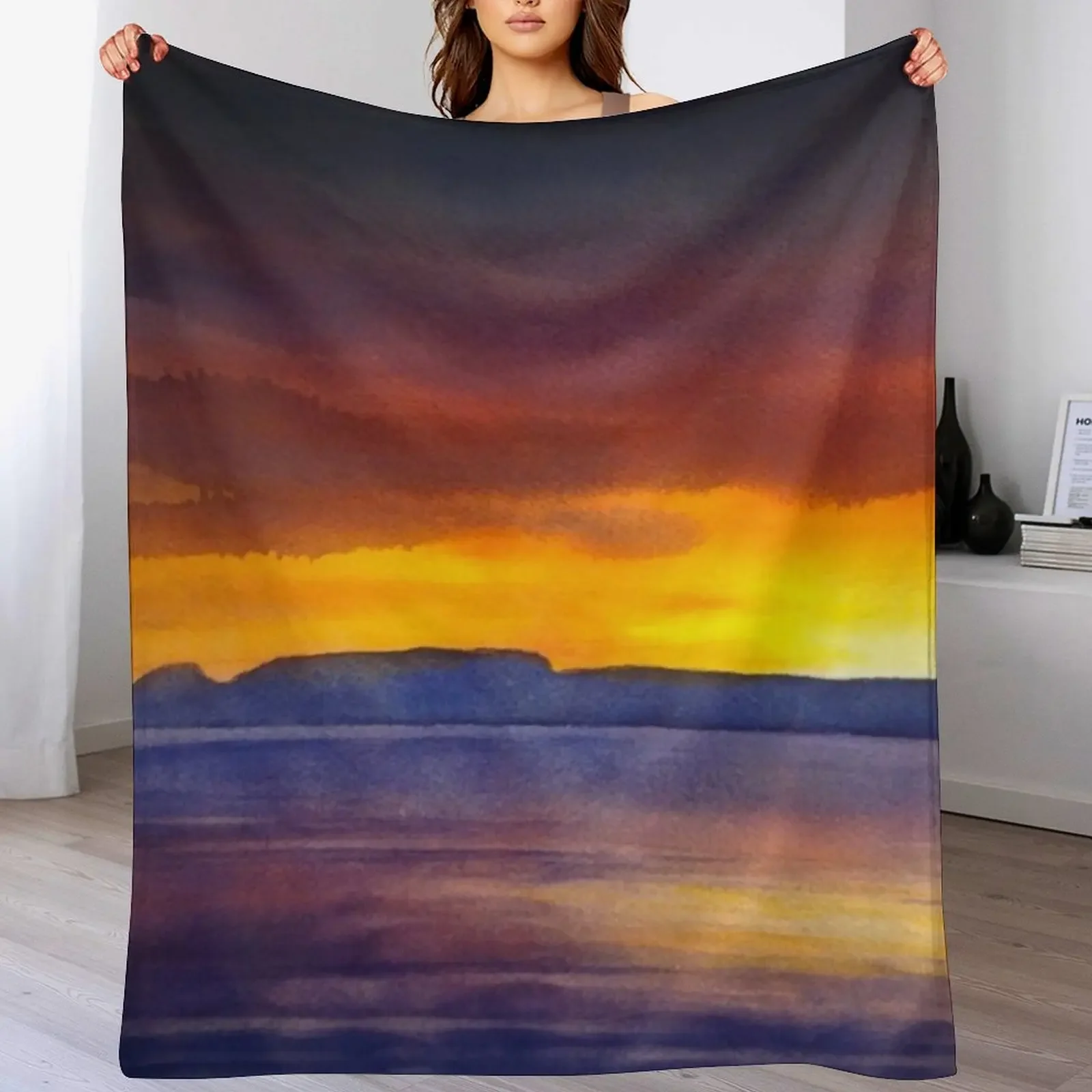 Sunrise Giant Throw Blanket Soft Breathable Blanket for Night Sleeping