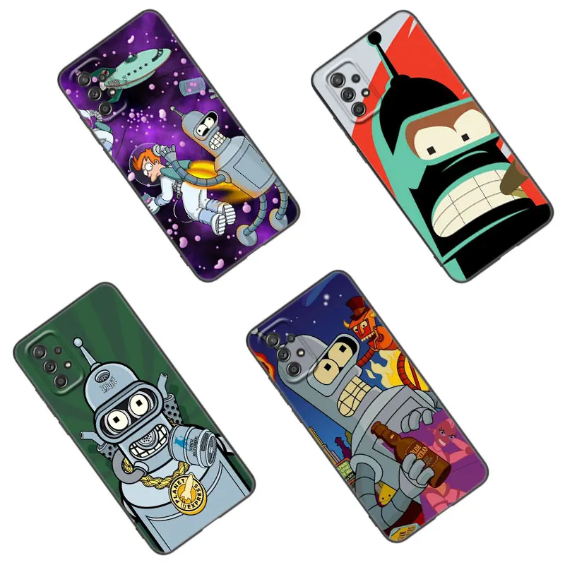 Cartoon Futurama Bender Case For Samsung A13 A22 A24 A32 A23 A25 A34 A35 A52S A53 A54 A55 A73 5G A12 A14 A15 A31 A33 A50 A51 A72