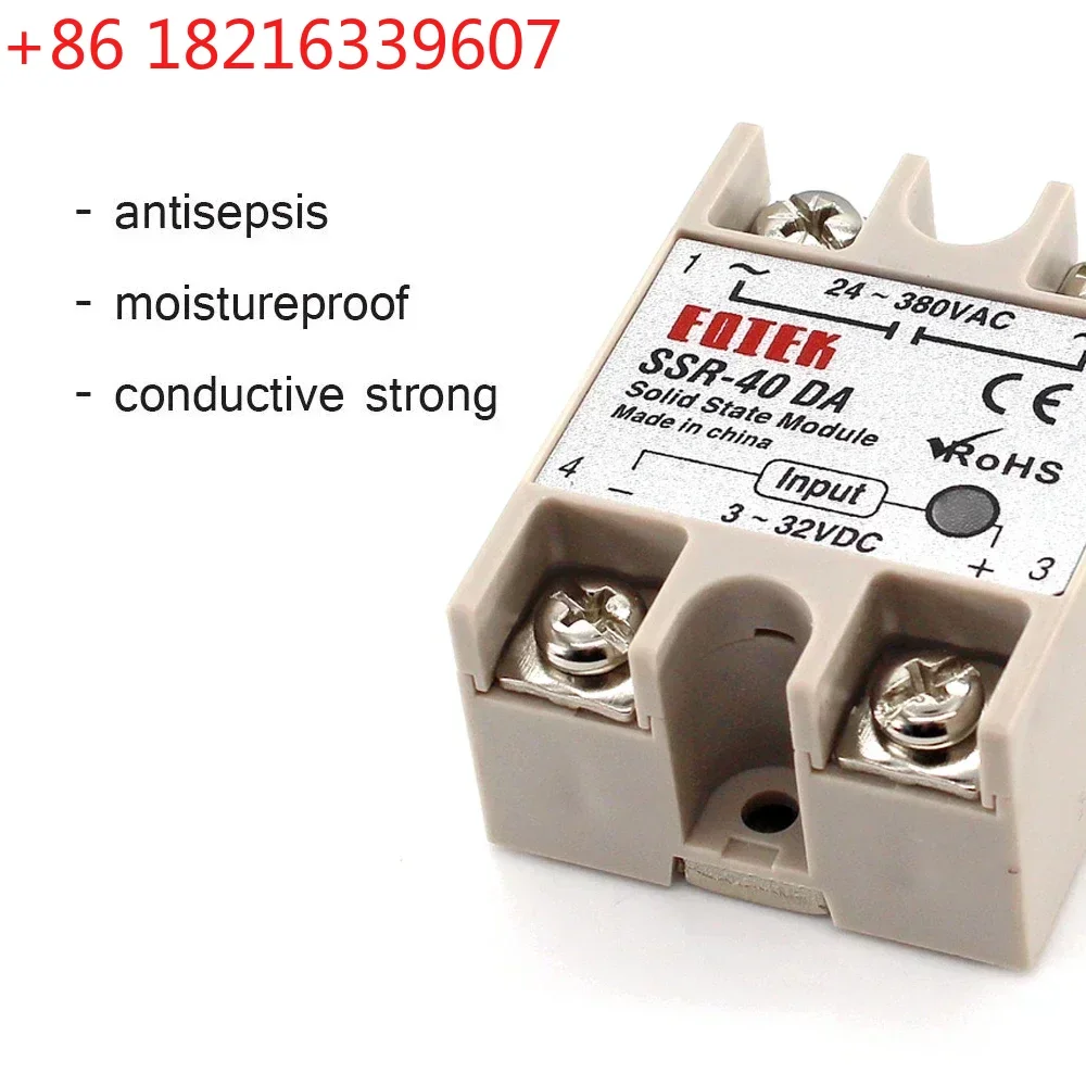 ＹＡＯ　SSR-10 25 30 40 50 60 DD AD AA 10A 25A 40A Solid State Relay Module 3-32V Input DC 24-380V AC Output High Quality Control AC