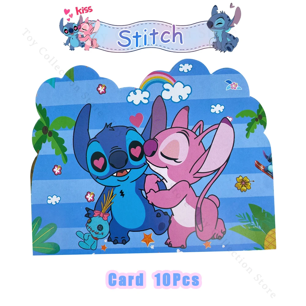 Decoración de fiesta de cumpleaños de dibujos animados de Lilo y Stitch para niños, plato de papel de aluminio de látex, mantel de globo,