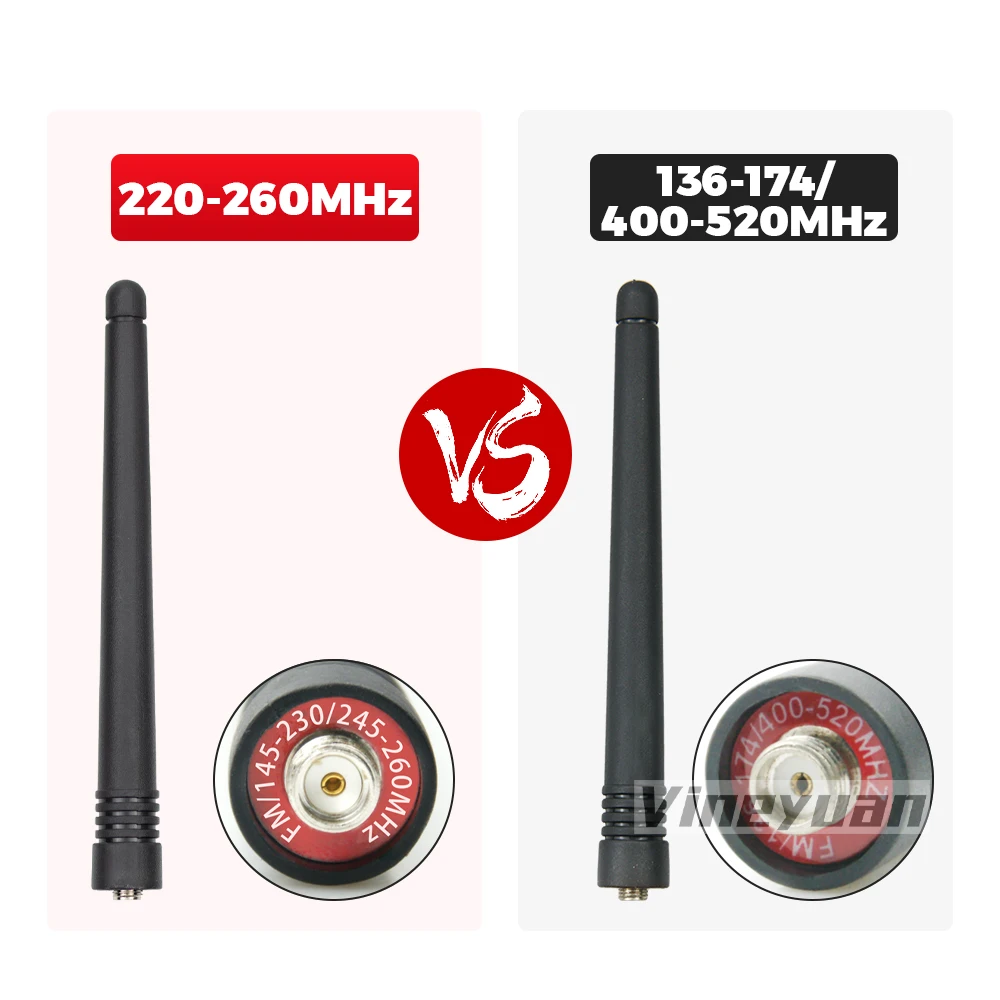 (220-260MHZ) SMA-สายอากาศตัวเมียสำหรับ Baofeng UV-5RIII UV-S9 UV-82T BF-A58S BF-F11 Universal Walkie Talkie FM/145-230/245-260MHz