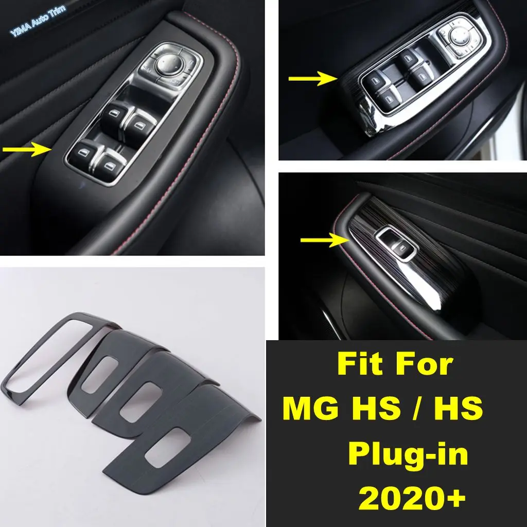 

For MG HS / HS Plug-in 2020 - 2024 Car Inner Door Armrest Window Lift Button Panel Decoration Cover Trim Accessories Interior