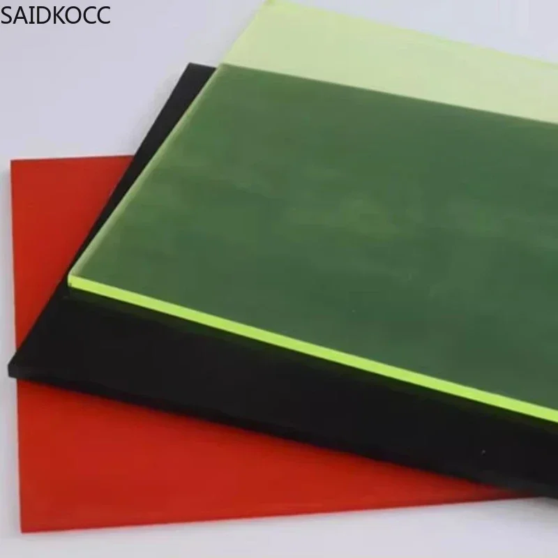 SAIDKOCC 3 4mm 5mm Red polyurethane plate black RUBBER SPRING sheet PU panel Wear-resistant elastic rubber shock absorber plate