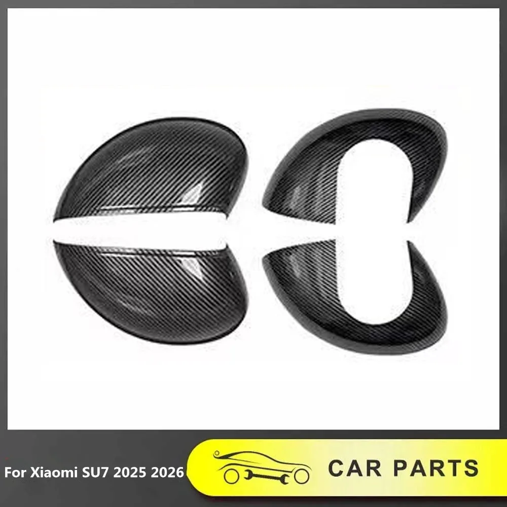 

Зеркало заднего вида с рисунком из углеродного волокна, защитный корпус, устойчивое к столкновениям, устойчивое к царапинам зеркало заднего вида для Xiaomi SU7 2025 2026