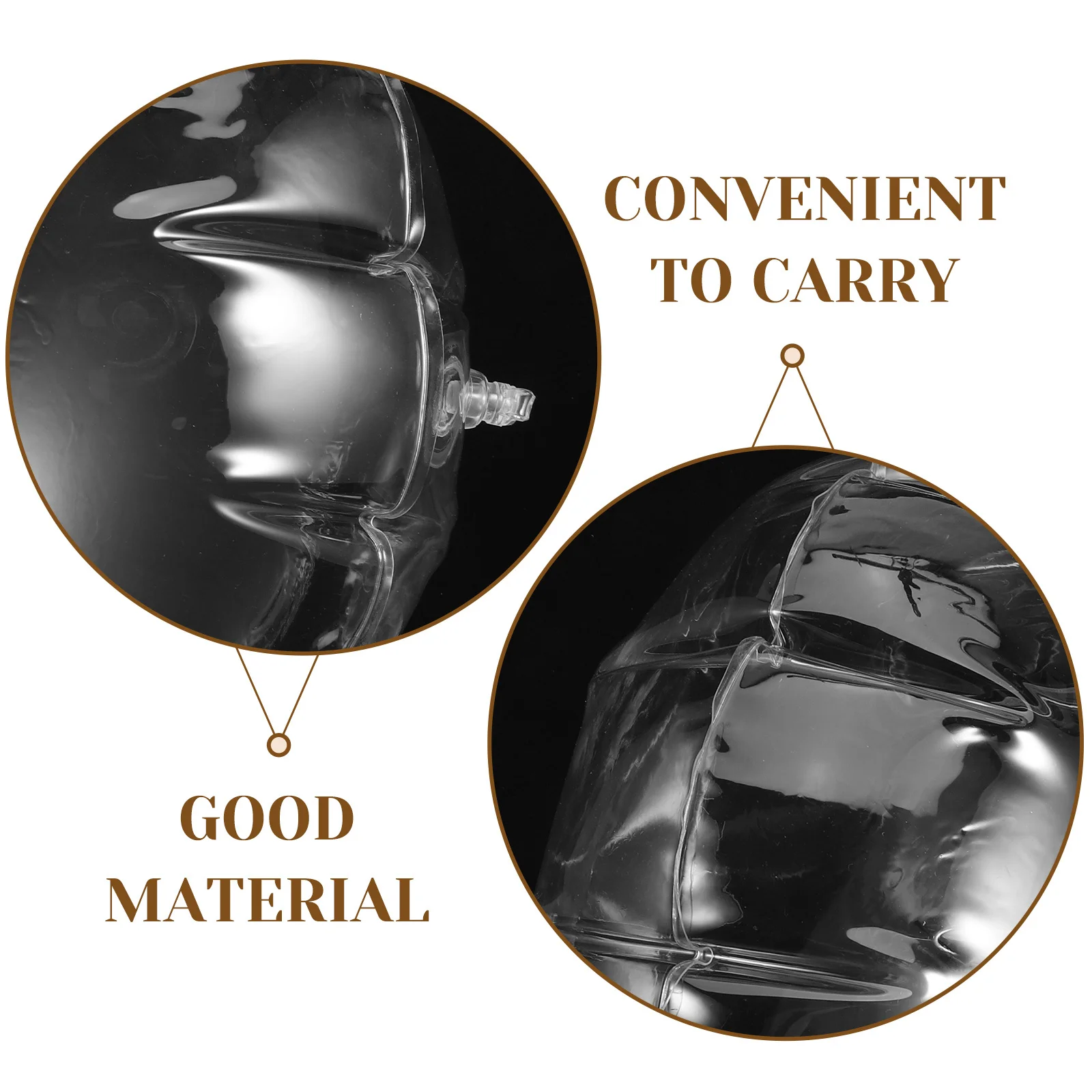 

Inflatable Pillow Clear Cushion Insert Portable Water Resistant For Camping Travel Outdoor Sofa Car Seat Comfort Support