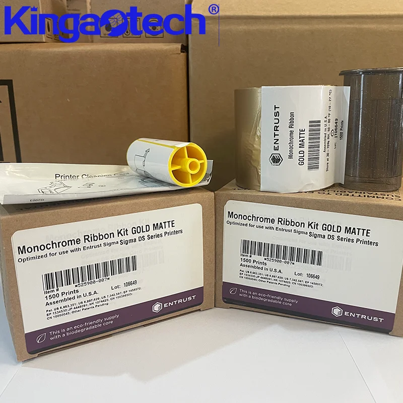 Monochrome  Ribbon  Kit Gold  Mate  525900-007 1500Prints  Optimized  For  Use  With  Entrust  Sigma  DS  Series  Card  Printers