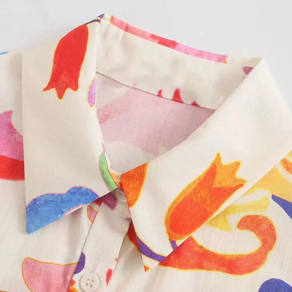 فستان نسائي جديد لربيع وصيف 2025 متعدد الاستخدامات غير رسمي على الطراز الأوروبي والأمريكي مطبوع ميدي #3