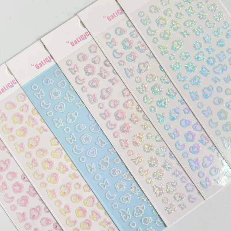 1Pcs Laser Bubble Butterfly Sticker DIY Scrapbooking Lovely Idol Card Diary Stationery Decoration Sticker Art Supplies