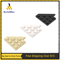 10Pcs MOC Parts 3935 Wedge Plate 4 x 4 Wing Right Compatible Bricks DIY Assmble Building Blocks Particle Kid Puzzle Toy Gift