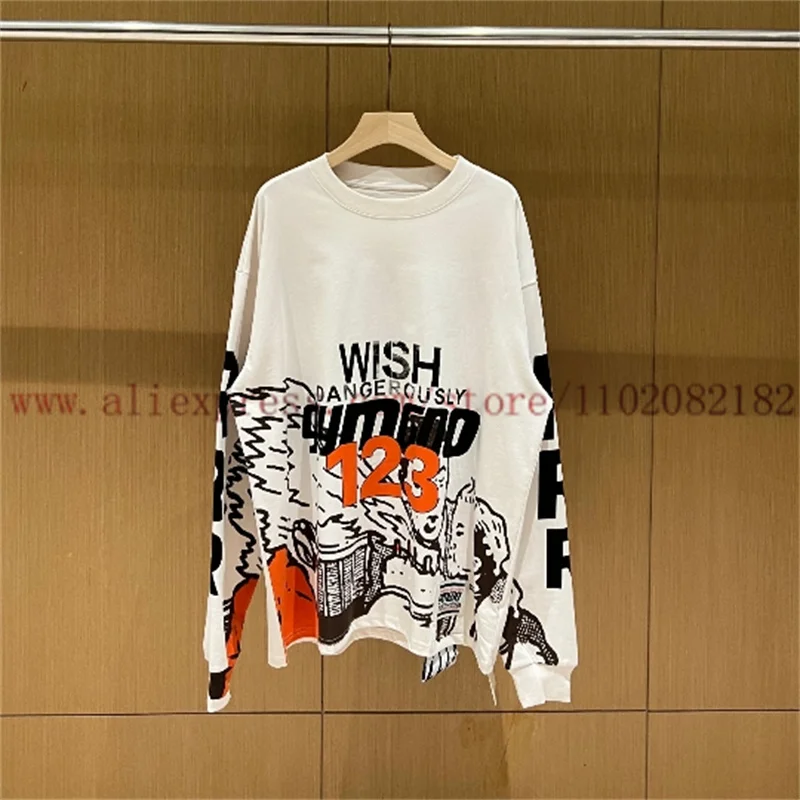 2024fw RRR123 Pullovers Men Women High Quality Portrait Graffiti Letter Sweatshirt Streetwear Casual Loose Top