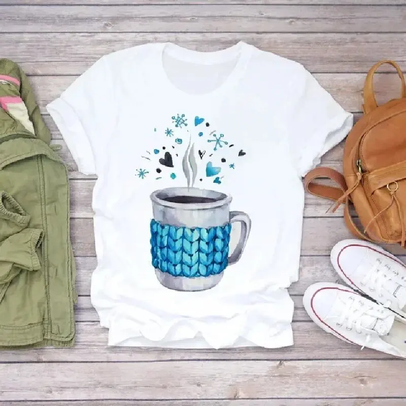 Sunflower Print round Neck Short Sleeve T-shirt Women's Blouse Y2k Aesthetic Graphic Tee Casual Top for Ladies