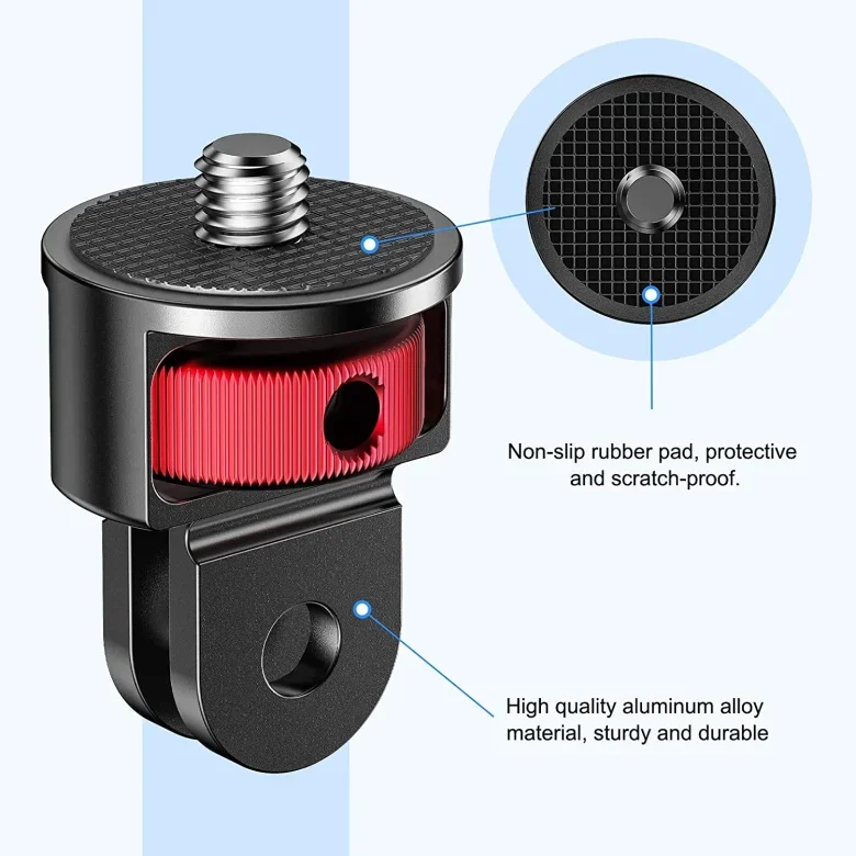 FF-3bd 360° °   Адаптер штатива для камеры GoPro, Insta360, Sjcam — подходит для аксессуаров 1/4, идеально подходит для приключенческих снимков — аксессуар для мытья посуды