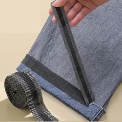 Calças autoadesivas colar de ferro em calças borda encurtar calças de reparo para roupas jeans e calças jeans vestuário tecido de costura diy