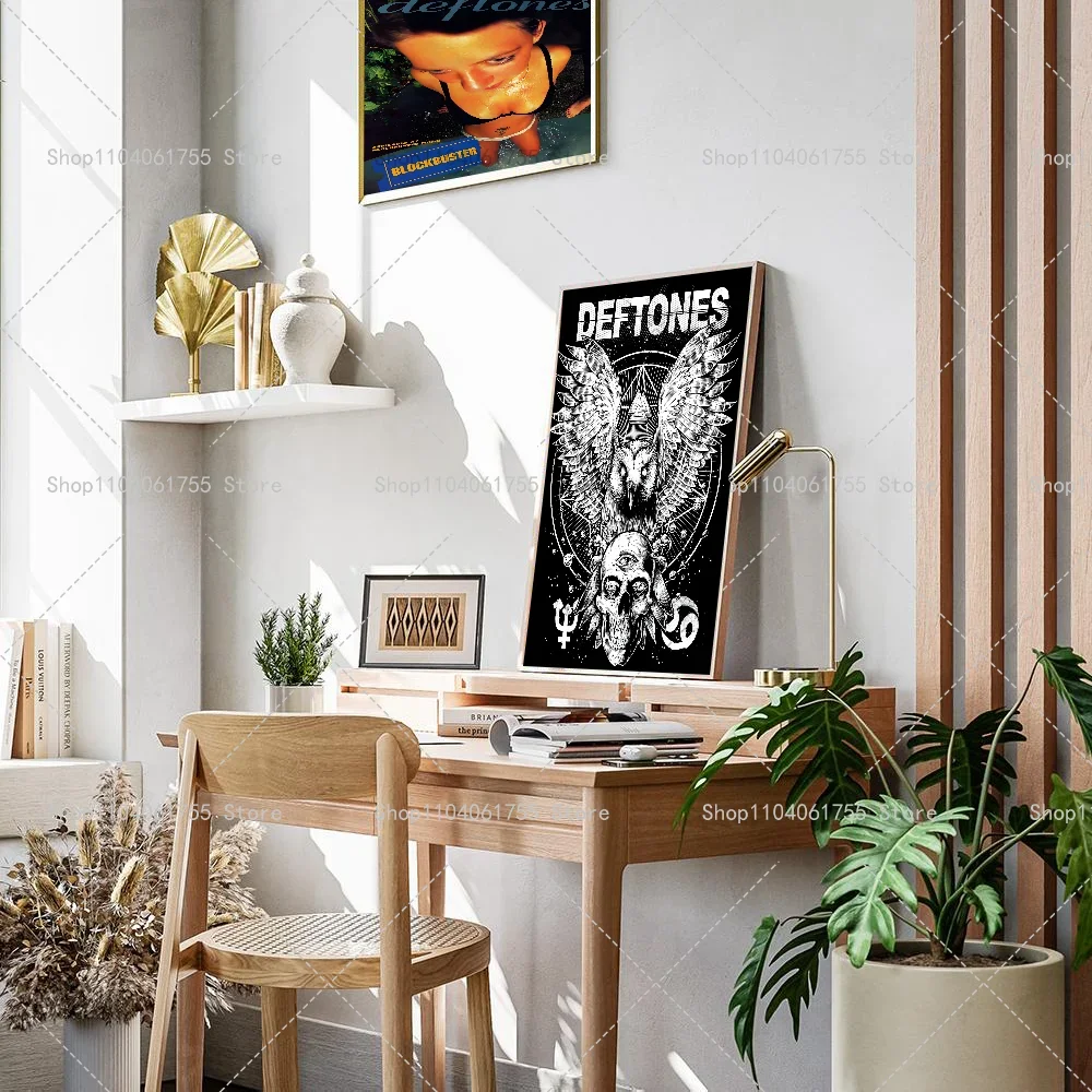 1PC Lassic Hip Hop Star Deftones Music Album Poster Self-adhesive Art Waterproof Paper Sticker Coffee House Bar Room Wall Decor