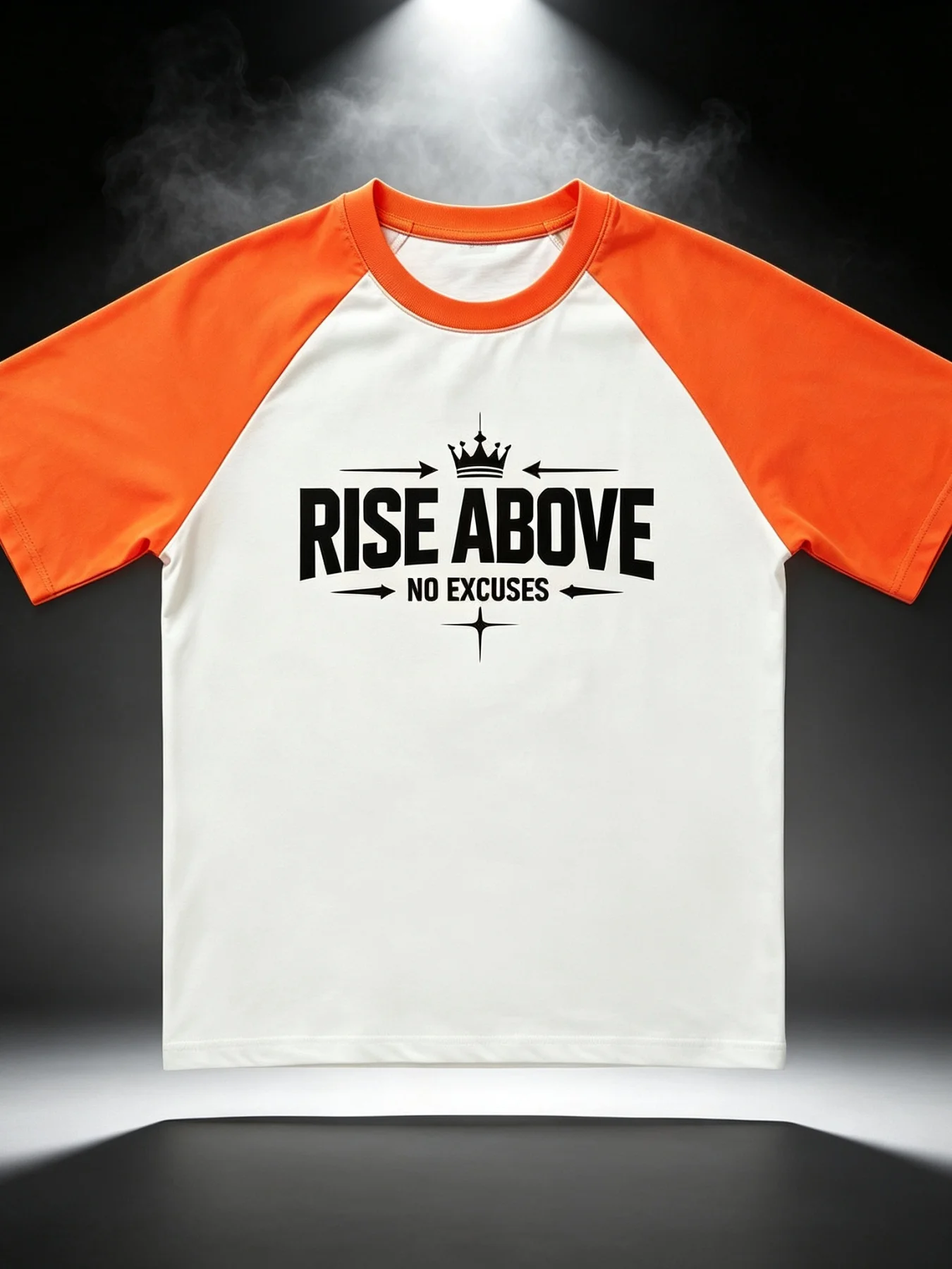 Women's Grey-White Raglan T-Shirt 'Go outside Explore Slowly' Bold Letter Print Loose Casual Tee for Comfortable Wear